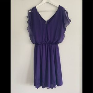 Alice + Olivia silk lined vibrant purple dress